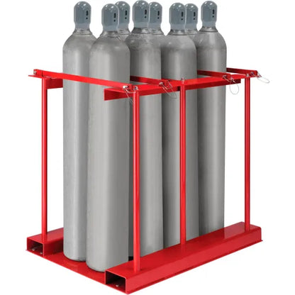 Global Industrial™ Forkliftable Cylinder storage Caddy, Stationary For 8 Cylinders - PuriLite