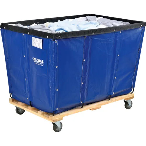 Global Industrial™ KD, 20 Bushel, Blue Vinyl Basket Bulk Truck - PuriLite