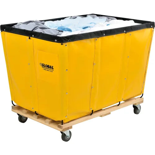 Global Industrial™ KD, 20 Bushel, Yellow Vinyl Basket Bulk Truck - PuriLite