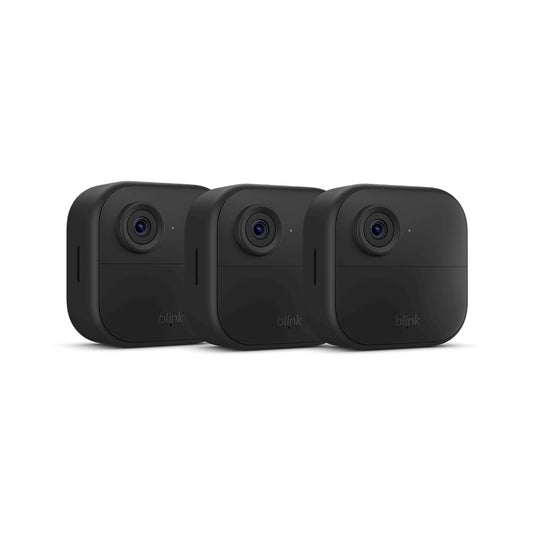 Blink Outdoor 4 – Wireless smart security camera, two-year battery, 1080p HD day and infrared night live view, two-way talk – 3 camera system - PuriLite