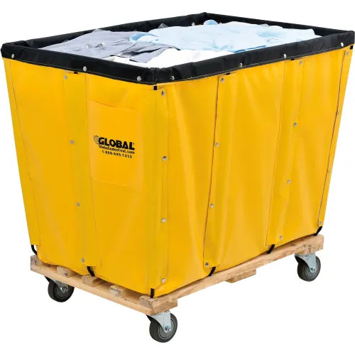 Global Industrial™ KD, 16 Bushel, Yellow Vinyl Basket Bulk Truck - PuriLite