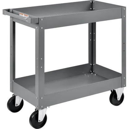 Global Industrial™ Steel Stock Cart w/2 Shelves, 500 lb. Capacity, 30"L x 16"W x 32"H - PuriLite