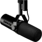 Shure SM7dB Dynamic Vocal Microphone w/Built-in Preamp for Streaming, Podcast, & Recording, Wide-Range Frequency, Warm & Smooth Sound, Rugged Construction, Detachable Windscreen - Black - PuriLite