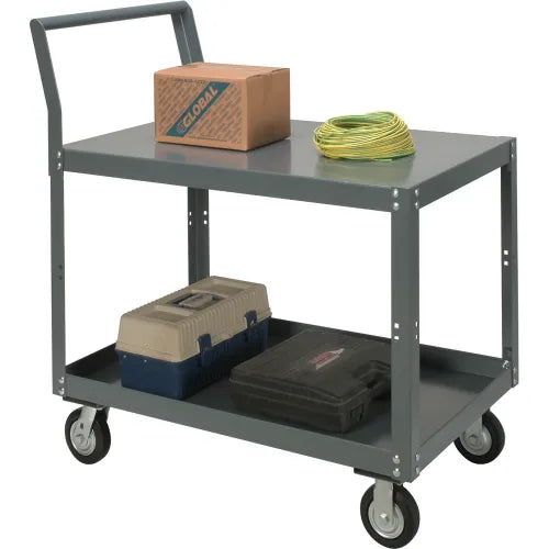 Global Industrial™ Service Cart w/2 Shelves, 1200 lb. Capacity, 48"L x 30"W x 30"H, Gray - PuriLite