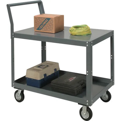Global Industrial™ Service Cart w/2 Shelves, 1200 lb. Capacity, 48"L x 30"W x 30"H, Gray - PuriLite