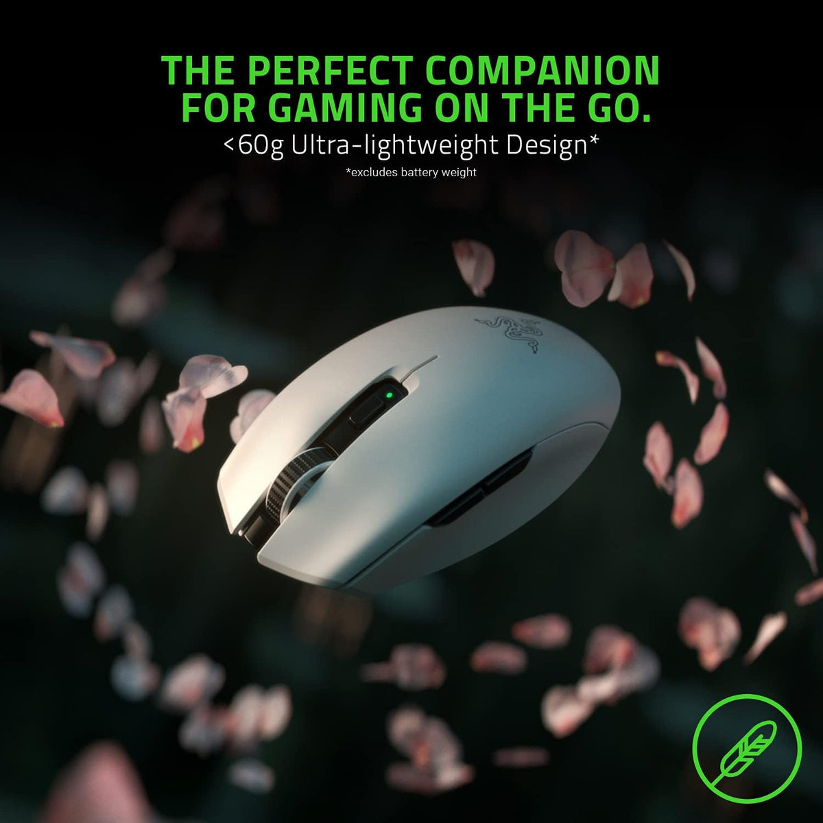 Razer Orochi V2 Mobile Wireless Gaming Mouse: Ultra Lightweight - 2 Wireless Modes - Up to 950hrs Battery Life - Mechanical Mouse Switches - 5g Advanced 18k Dpi Optical Sensor - White - PuriLite