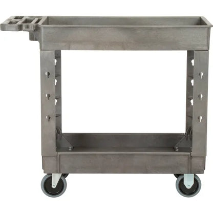 Global Industrial™ Utility Cart w/2 Shelves, 500 lb. Cap, 38"L x 17-1/2"W x 32-1/2"H, Gray - PuriLite