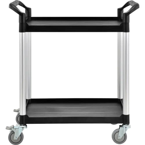Global Industrial™ Service Cart w/2 Shelves, 440 lb. Capacity, 26"L x 17"W x 37"H, Black - PuriLite