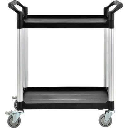 Global Industrial™ Service Cart w/2 Shelves, 440 lb. Capacity, 26"L x 17"W x 37"H, Black - PuriLite