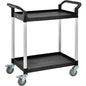 Global Industrial™ Service Cart w/2 Shelves, 440 lb. Capacity, 26"L x 17"W x 37"H, Black - PuriLite