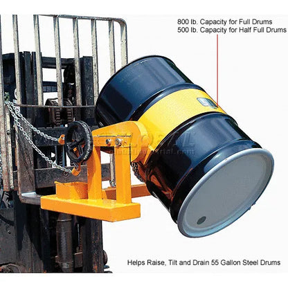 Global Industrial™ Forklift Tilting Drum Dumper 800 Lb. Capacity - PuriLite