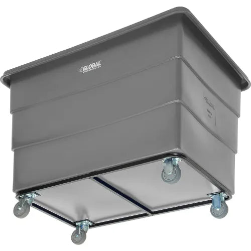 Global Industrial™ Plastic Bulk Box Truck, 20 Bushel, Steel Chassis Base, Gray - PuriLite