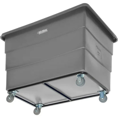 Global Industrial™ Plastic Bulk Box Truck, 20 Bushel, Steel Chassis Base, Gray - PuriLite