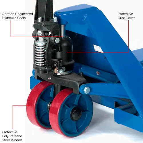 Global Industrial™ Premium Manual Pallet Jack, 6600 lb. Capacity, 27"W x 36"L Forks - PuriLite
