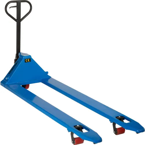 Global Industrial™ Premium Extra-Long Fork Manual Pallet Jack, 4400 lb. Cap., 27"W x 78"L Forks - PuriLite