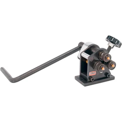 Baileigh Industrial Manually Powered Ring and Angle Roll Bending Machine, 3 Rolls, 1/4" Bends/Curves - PuriLite