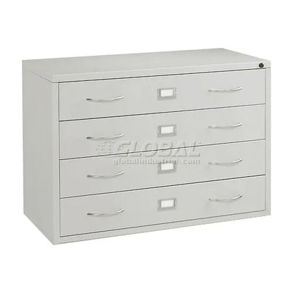 Interion® Media Cabinet 4 Drawer Putty - PuriLite