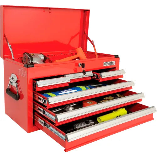 Global Industrial™ 25-15/16" x 12-1/16" x 14-3/4" 6 Drawer Red Tool Chest - PuriLite