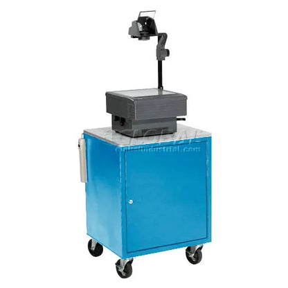 Global Industrial™ Audio Visual Cart w/ Lockable Cabinet, 500 Lb. Capacity, Blue - PuriLite