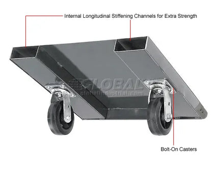 Global Industrial™ Steel Deck Platform Truck With Ergo Handle, 60" x 30", 1400 Lb. Capacity - PuriLite