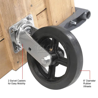 Global Industrial™ Hardwood Deck Platform Truck 60 x 30 2400 Lb. Capacity 8" Rubber Casters - PuriLite