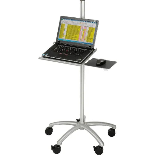 Global Industrial™ Mobile Height Adjustable Laptop Computer Workstation Security Cart - PuriLite