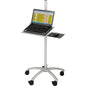 Global Industrial™ Mobile Height Adjustable Laptop Computer Workstation Security Cart - PuriLite