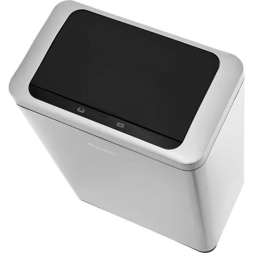 Global Industrial™ Rectangular Motion Sensor Trash Can, 21 Gallon, Brushed Stainless Steel - PuriLite