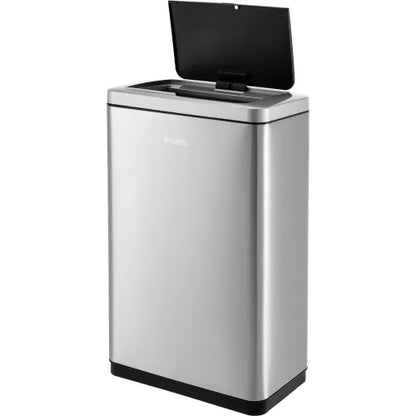 Global Industrial™ Rectangular Motion Sensor Trash Can, 21 Gallon, Brushed Stainless Steel - PuriLite