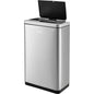 Global Industrial™ Rectangular Motion Sensor Trash Can, 21 Gallon, Brushed Stainless Steel - PuriLite