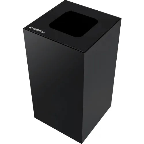 Global Industrial™ Square Recycling/Trash Can with Waste Lid, 36 Gallon, Black - PuriLite
