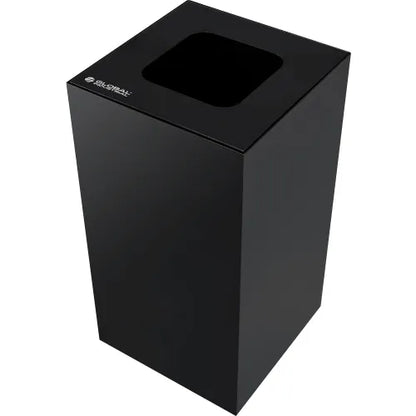 Global Industrial™ Square Recycling/Trash Can with Waste Lid, 36 Gallon, Black - PuriLite