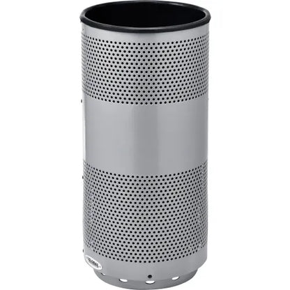 Global Industrial™ Perforated Steel Round Trash Can, 20 Gallon, Gray - PuriLite