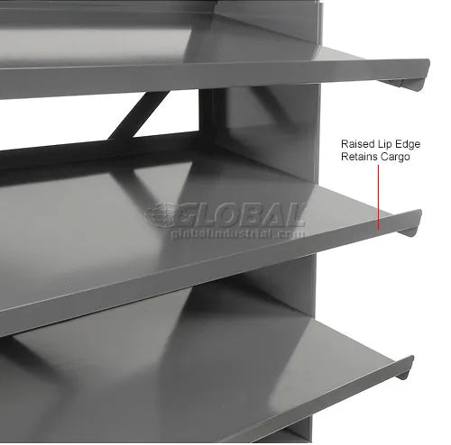 Global Industrial™ Floor Bin Rack - 56 Corrugated White Bins No Print - PuriLite