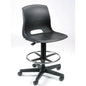 Interion® Plastic Stool - Height Adjustable - Black - PuriLite