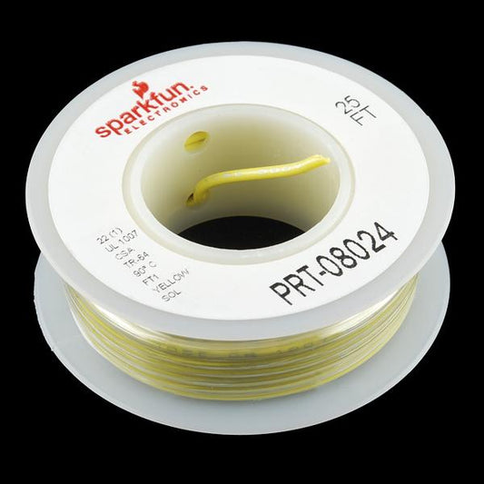 Hook-up Wire - Yellow (22 AWG) - PuriLite