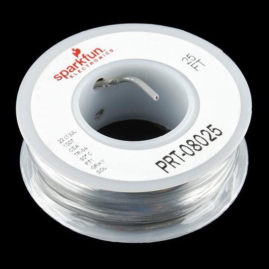 Hook-up Wire - Gray (22 AWG) - PuriLite