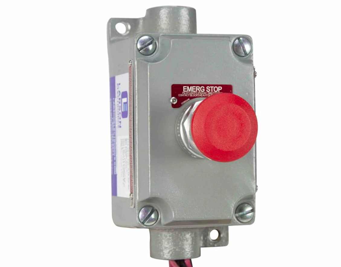 Explosion Proof Mushroom Push Button Switch - (2) Contact Blocks - Class I and II, Division 1 and 2 - PuriLite