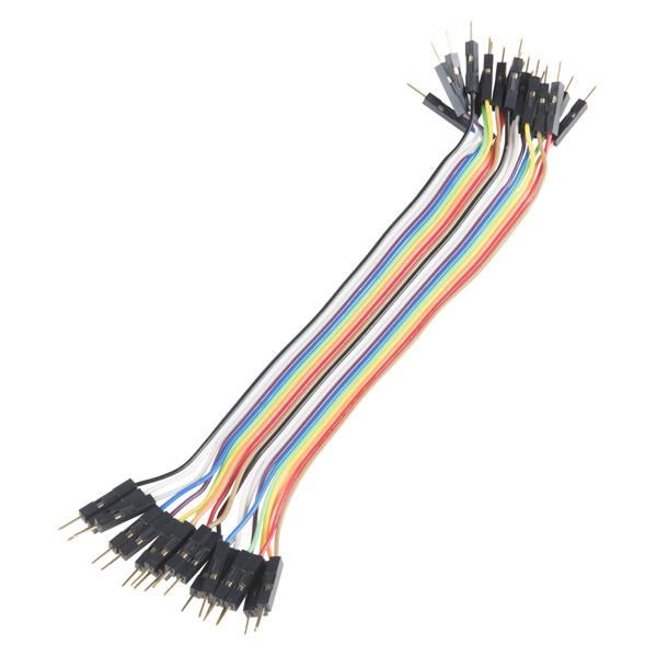 Jumper Wires - Connected 6" (M/M, 20 pack) - PuriLite