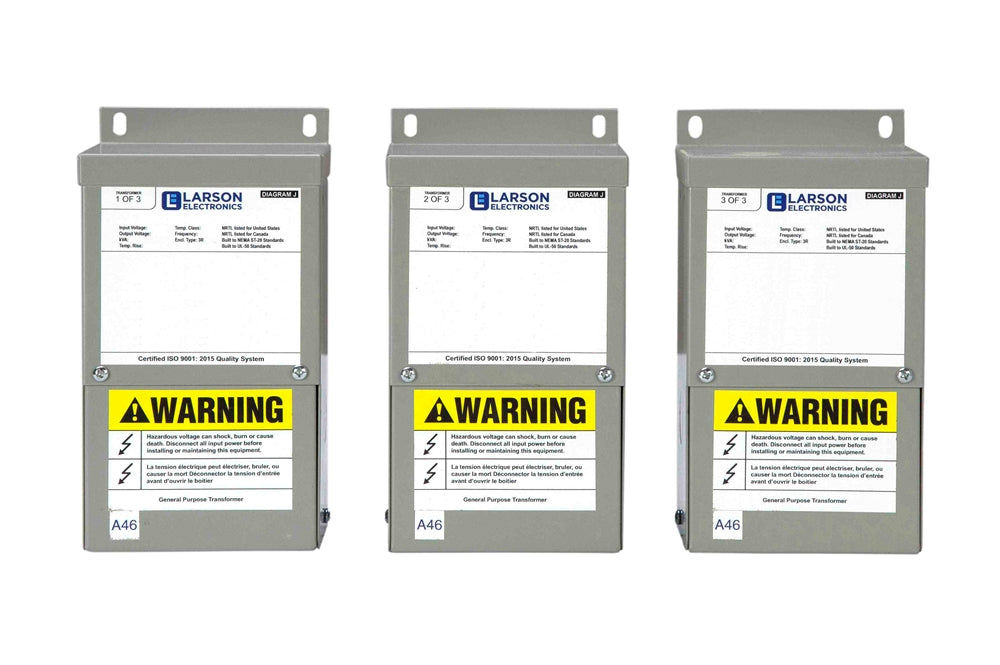3-Phase Wye Buck/Boost Step-Up Transformer - 480V Primary - 600V Secondary - 7.70 Amps - 50/60Hz - PuriLite