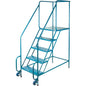 Tilt-N-Roll Ladders, Steel, 6 Steps, 22" Wide, 24" D x 56" H Top Step - PuriLite