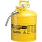 Safety Can, Type II, Steel, 5 US gal., Yellow, FM Approved/UL/ULC Listed - PuriLite