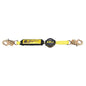 Retrax™ Shock-Absorbing Lanyard, 6', E4, Snap Hook Center, Snap Hook Leg Ends, Polyester - PuriLite