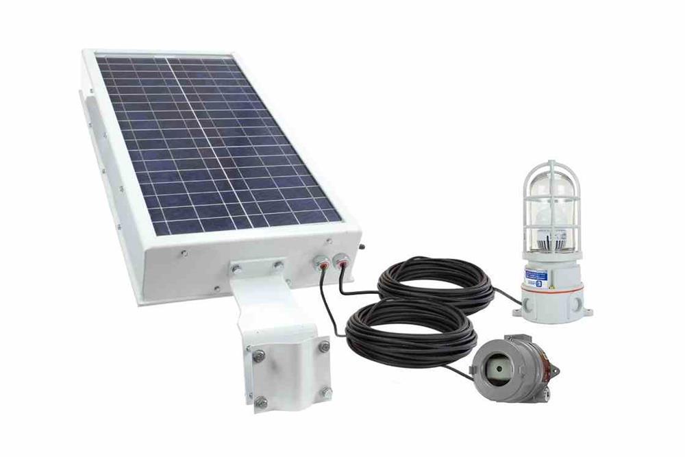 10W Solar Infrared Night Vision Aviation LED Light - 30Hz Strobing Rate - 40aH Battery Pack - NEMA - PuriLite