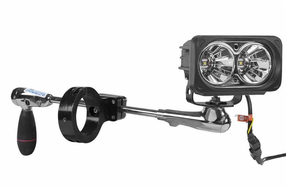 High Intensity Bar Clamp Mounted LED Light - 20 Watt LED - 12-32V DC - 700 Foot Spot Beam - PuriLite