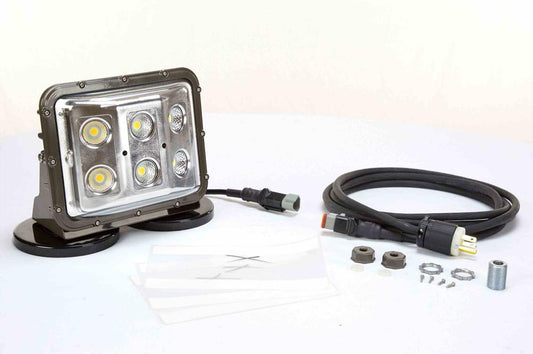 60W High Intensity LED Blasting Light w/ Magnetic Base - 120-277 Volts AC - 50' Cord w/ Cord Cap - PuriLite