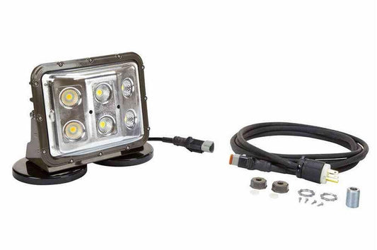 60 Watt High Intensity LED Blasting Light w/ 400lb. Grip Magnetic Base - 120-277 Volts AC - PuriLite