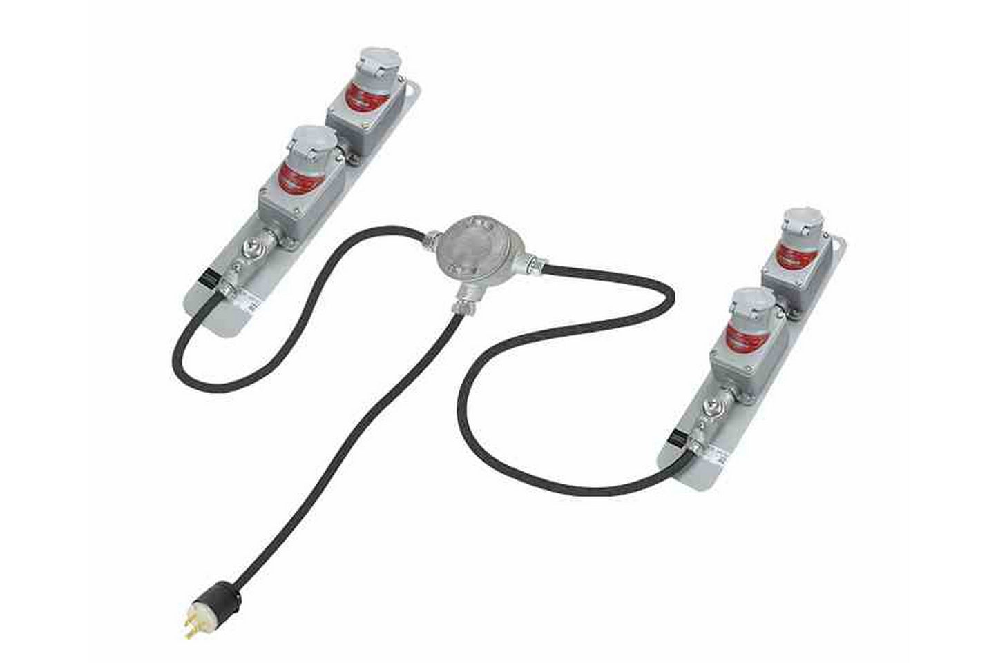 Larson Explosion Proof Extension Cord - 55' 12/3 SOOW Cord w/ EP Plug and Outlet - Inline Switch - PuriLite