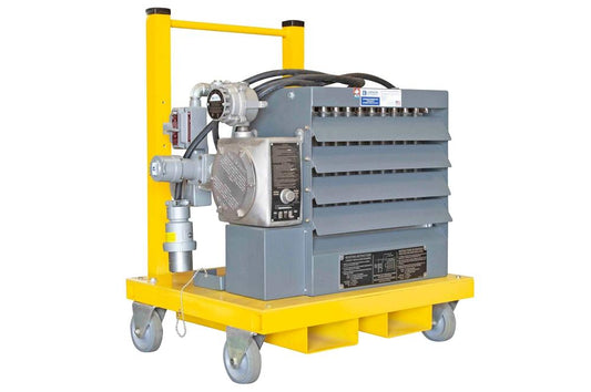 20000W Explosion Proof Heater - Fan Forced Heater - 480V 3PH - Skid/Cart Mount - 75' 10/4 SOOW Cord w/ UL 1686 Explosion Proof Plug - PuriLite