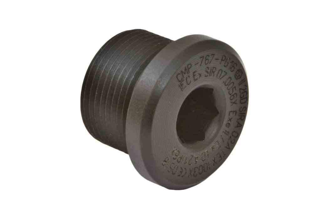Larson M40 X 1.5 Threaded Recessed Non Metallic Conduit Plug for Explosion Proof Junction Boxes - PuriLite